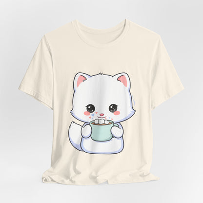 Kawaii Arctic Fox T-Shirt for Cozy Winter Gift Giving