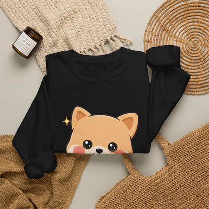 Kawaii Shiba Inu Sweatshirt, Cute Puppy Crewneck