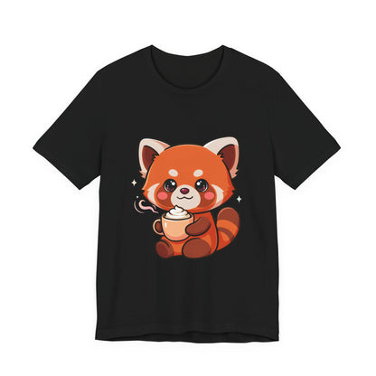 Kawaii Red Panda Coffee Tee for Cute Animal Lovers