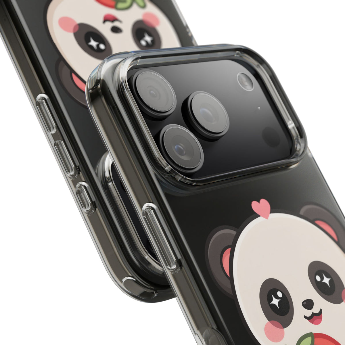 Kawaii Panda Phone Case, Sweet Strawberry Gift