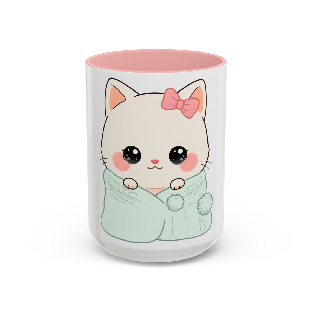Cozy Cat Accent Mug for Kawaii Cat Lovers