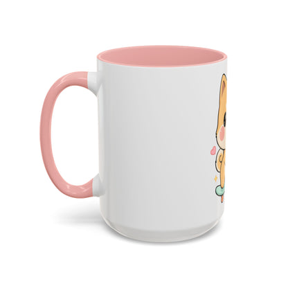 Kawaii Shiba Inu Skateboard Mug, Cute Accent Coffee Mug