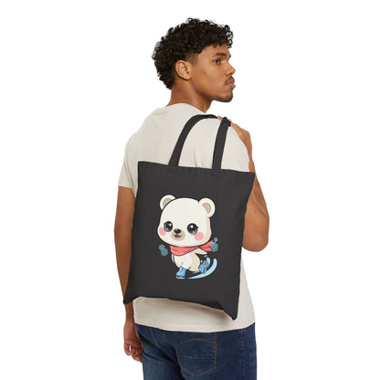 Kawaii Polar Bear Tote Bag for Winter Lovers
