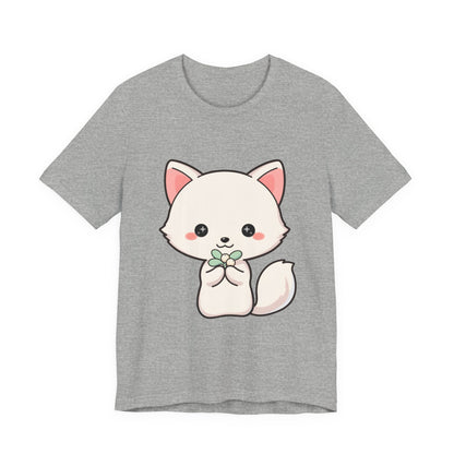 Christmas Fox T-Shirt, Cute Mistletoe Kawaii Tee