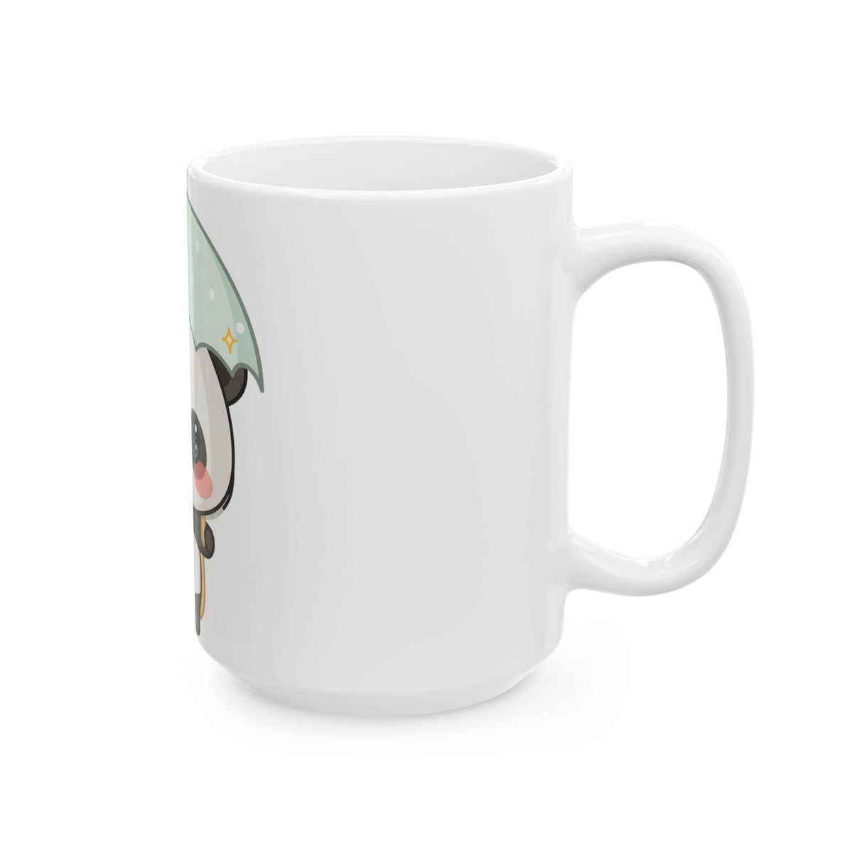 Kawaii Panda Mug with Umbrella | Cute Ceramic Coffee Mug