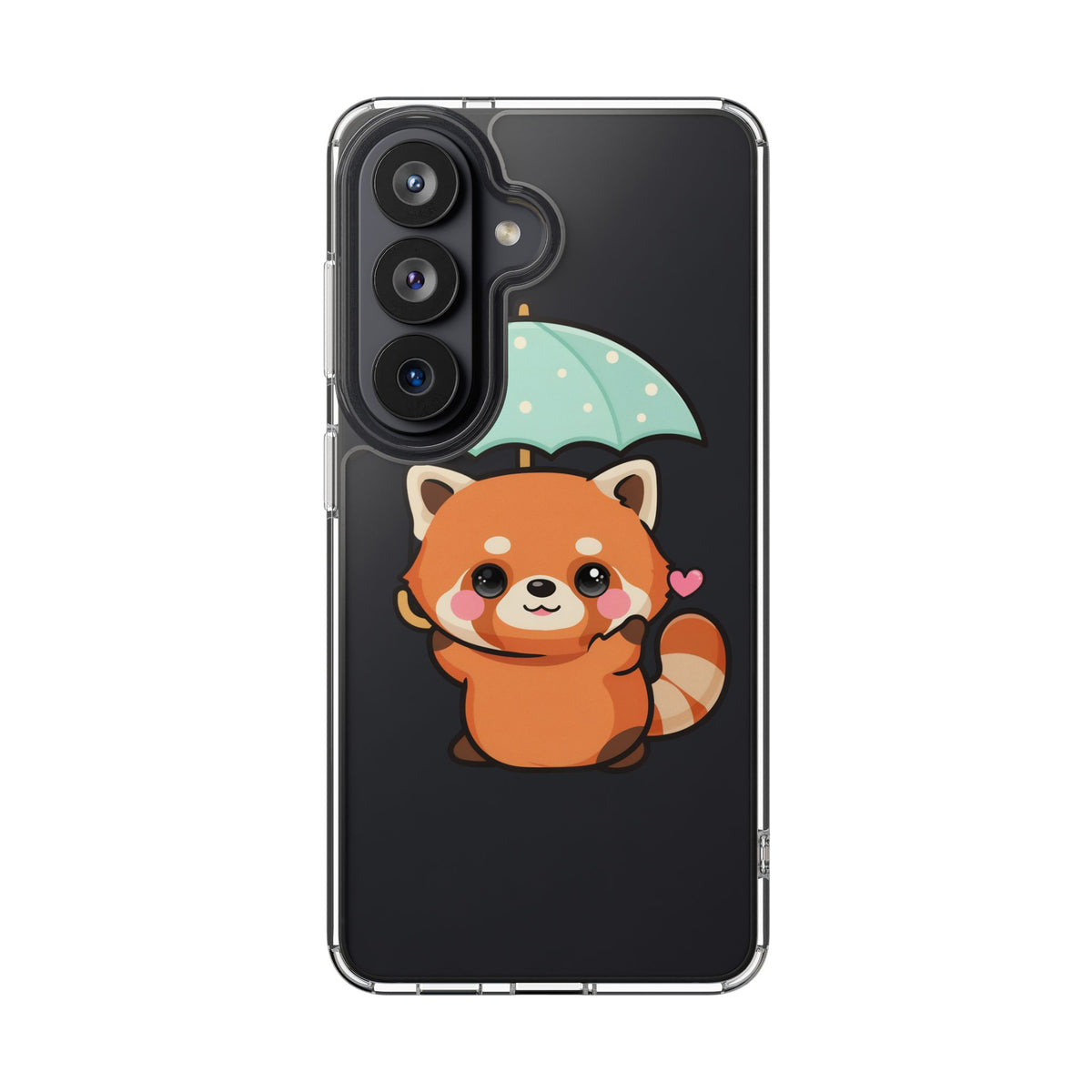 Kawaii Red Panda Clear Impact-Resistant Case