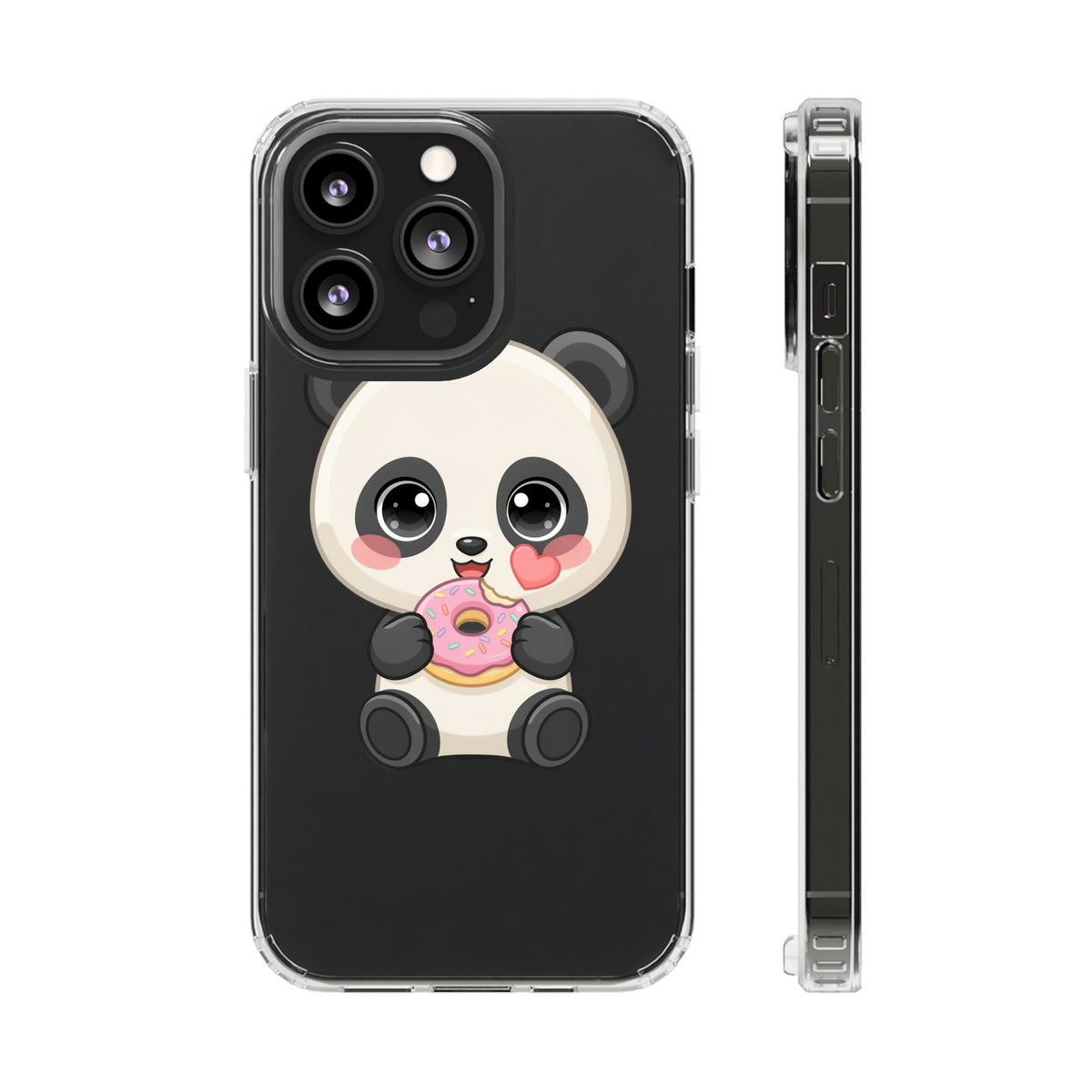 Kawaii Panda Phone Case with Donut