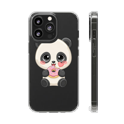 Kawaii Panda Phone Case with Donut