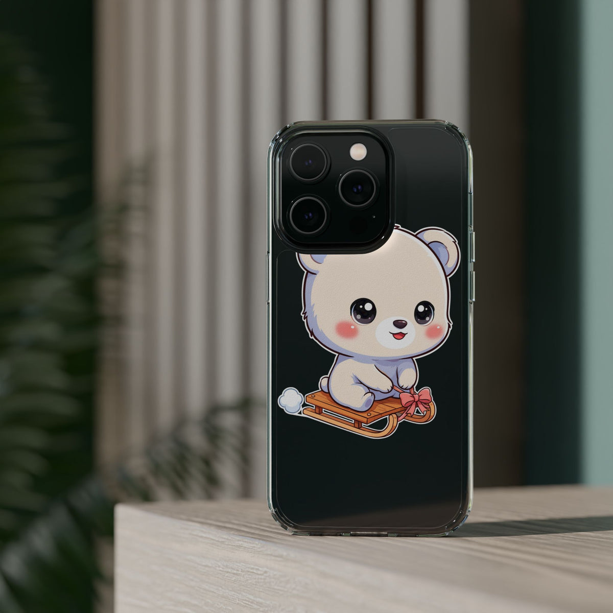 Kawaii Polar Bear Phone Case, Cute Winter Gift