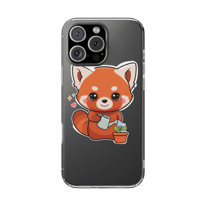 Red Panda Phone Case, Cute Plant Lover Gift