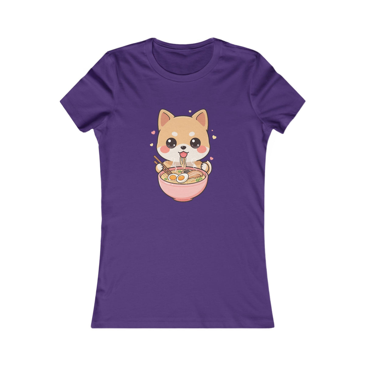 Kawaii Shiba Inu Ramen T-Shirt for Foodie Gifts