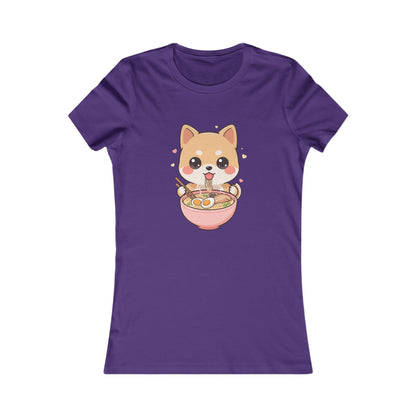 Kawaii Shiba Inu Ramen T-Shirt for Foodie Gifts