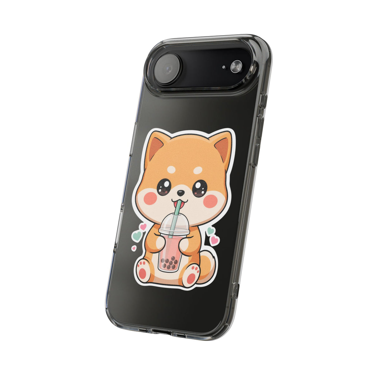 Kawaii Shiba Inu Phone Case for Bubble Tea Lovers