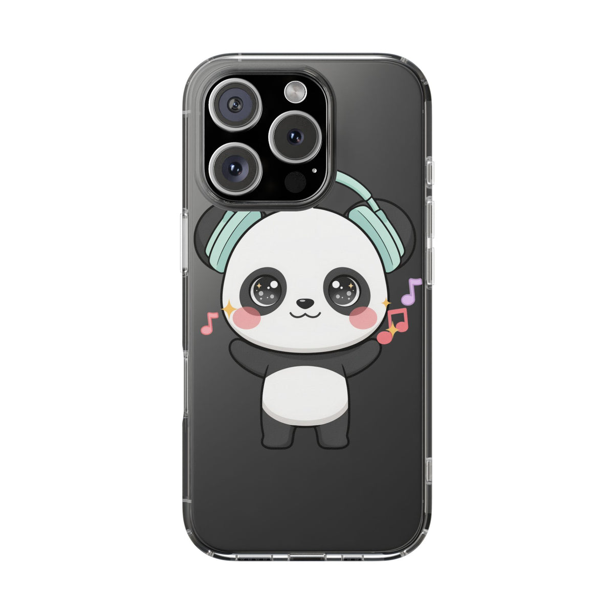 Kawaii Panda Phone Case with Headphones