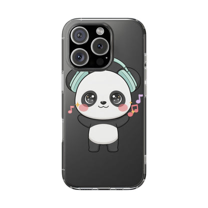 Kawaii Panda Phone Case with Headphones