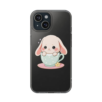 Kawaii Bunny Phone Case, Cute Teacup Rabbit