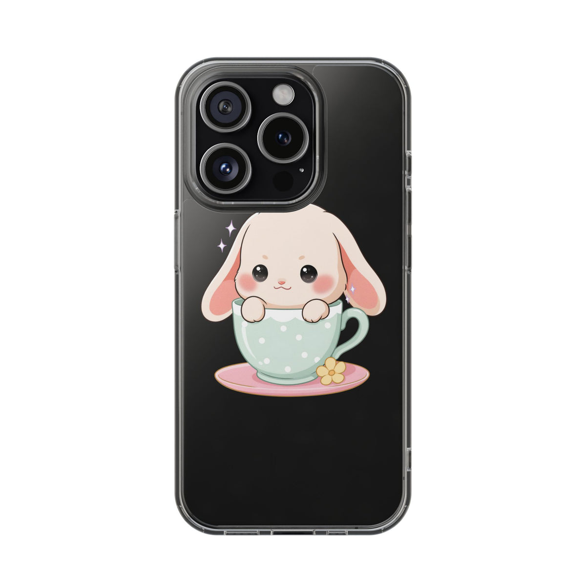 Kawaii Bunny Phone Case, Cute Teacup Rabbit