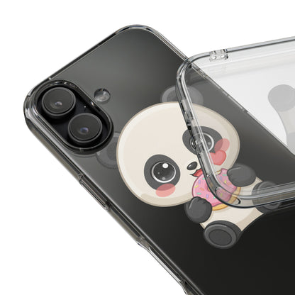 Kawaii Panda Phone Case with Donut