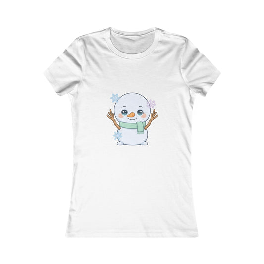 Kawaii Snowman T-Shirt for Cute Winter Outfits