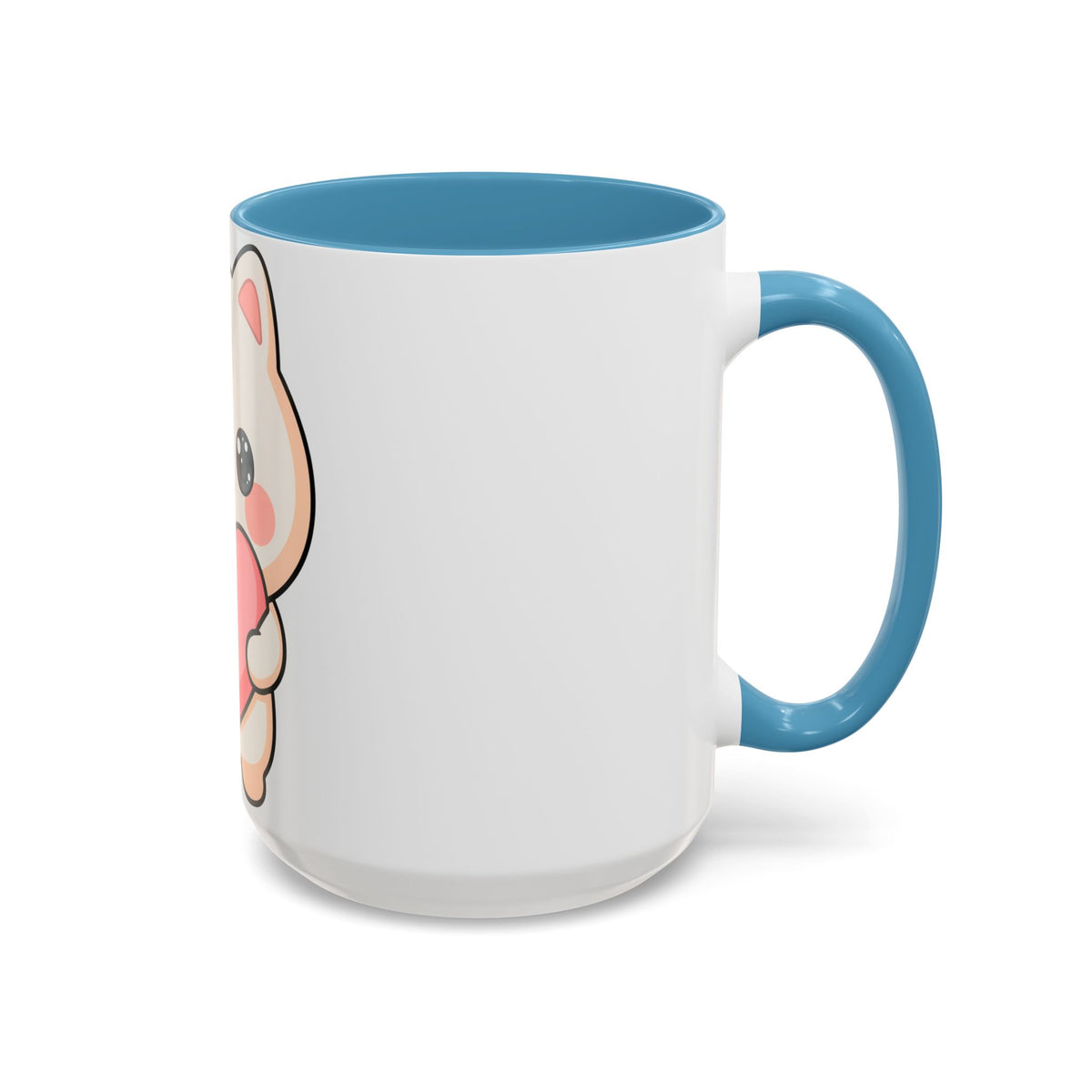 Kawaii Cat Heart Accent Coffee Mug for Sweet Morning Sips