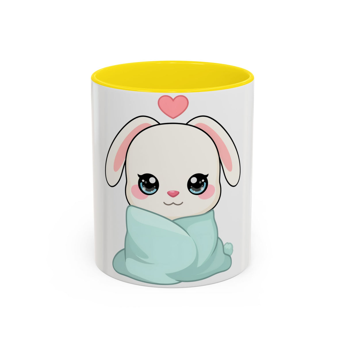 Kawaii Bunny Accent Coffee Mug for Cozy Moments