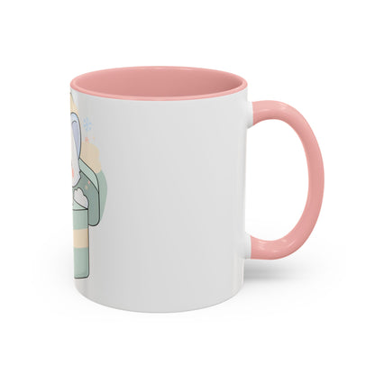Kawaii Arctic Fox Mug, Cute Gift Box Accent Coffee Mug