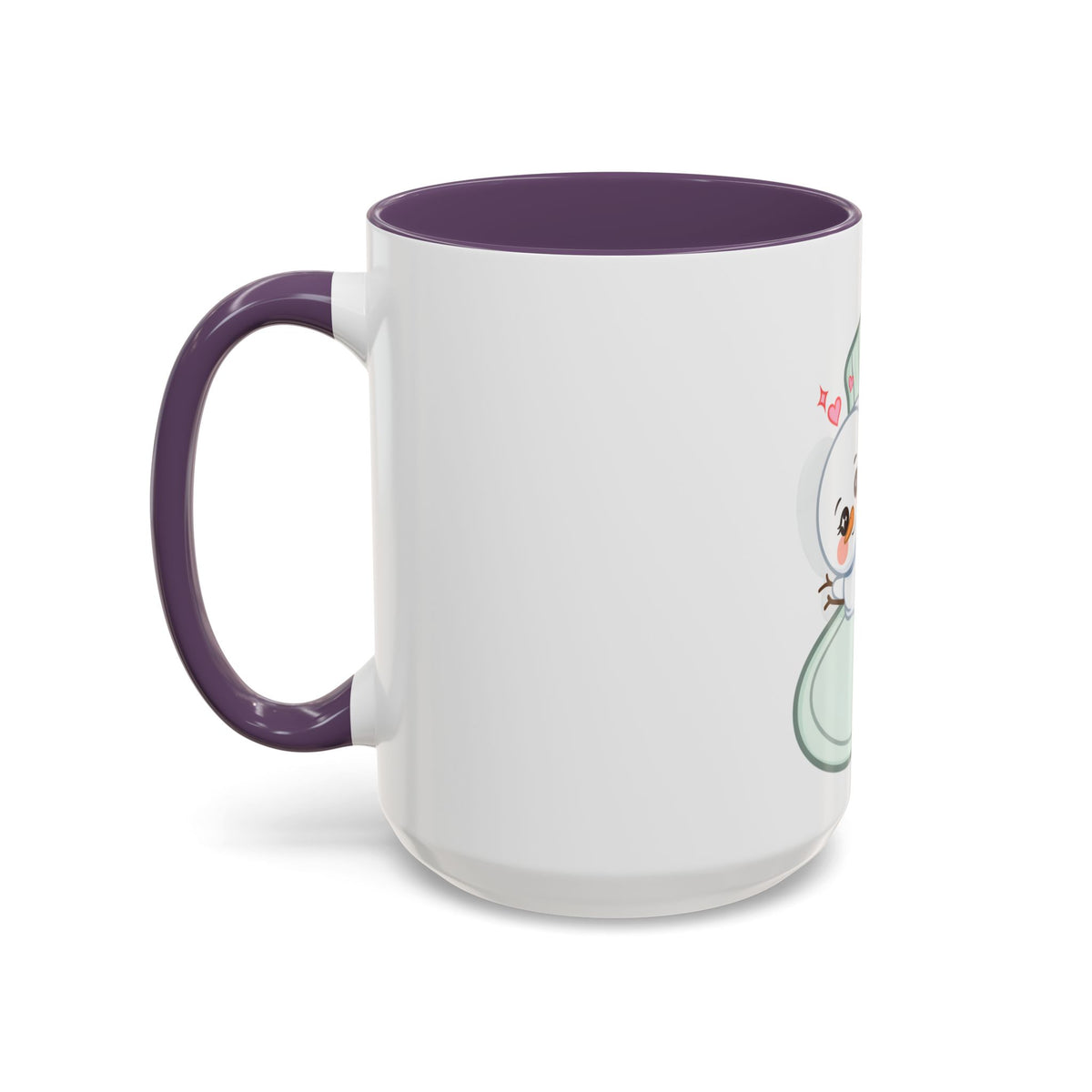 Christmas Snowman Accent Coffee Mug, Cute Holiday Gift