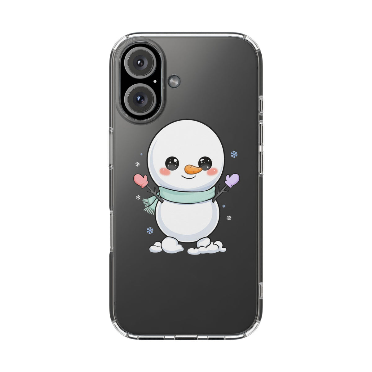 Kawaii Snowman Clear Impact-Resistant Case