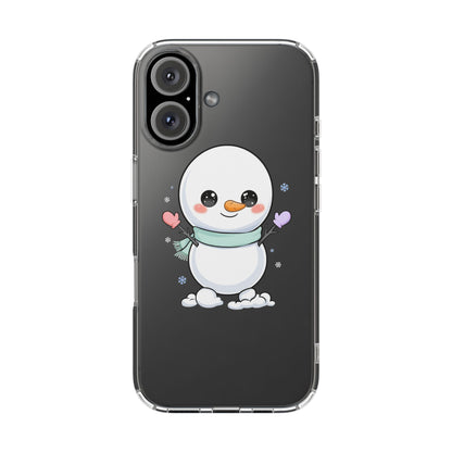 Kawaii Snowman Clear Impact-Resistant Case