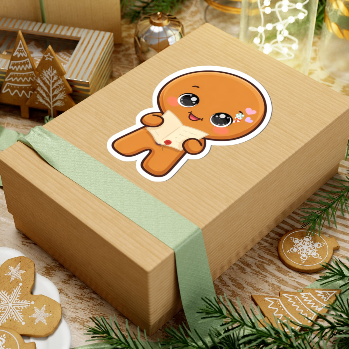 Christmas Gingerbread Sticker for Holiday Cheer