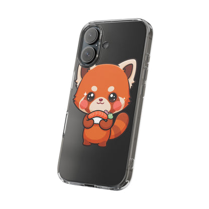 Red Panda Sushi Phone Case, Cute Kawaii Clear Case