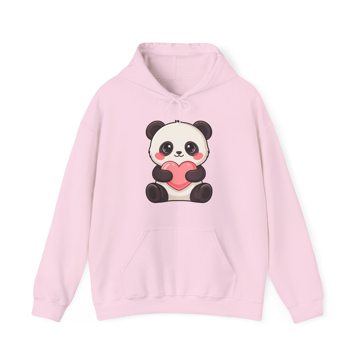 Kawaii Panda Hoodie, Cute Heart Hug Unisex Sweatshirt