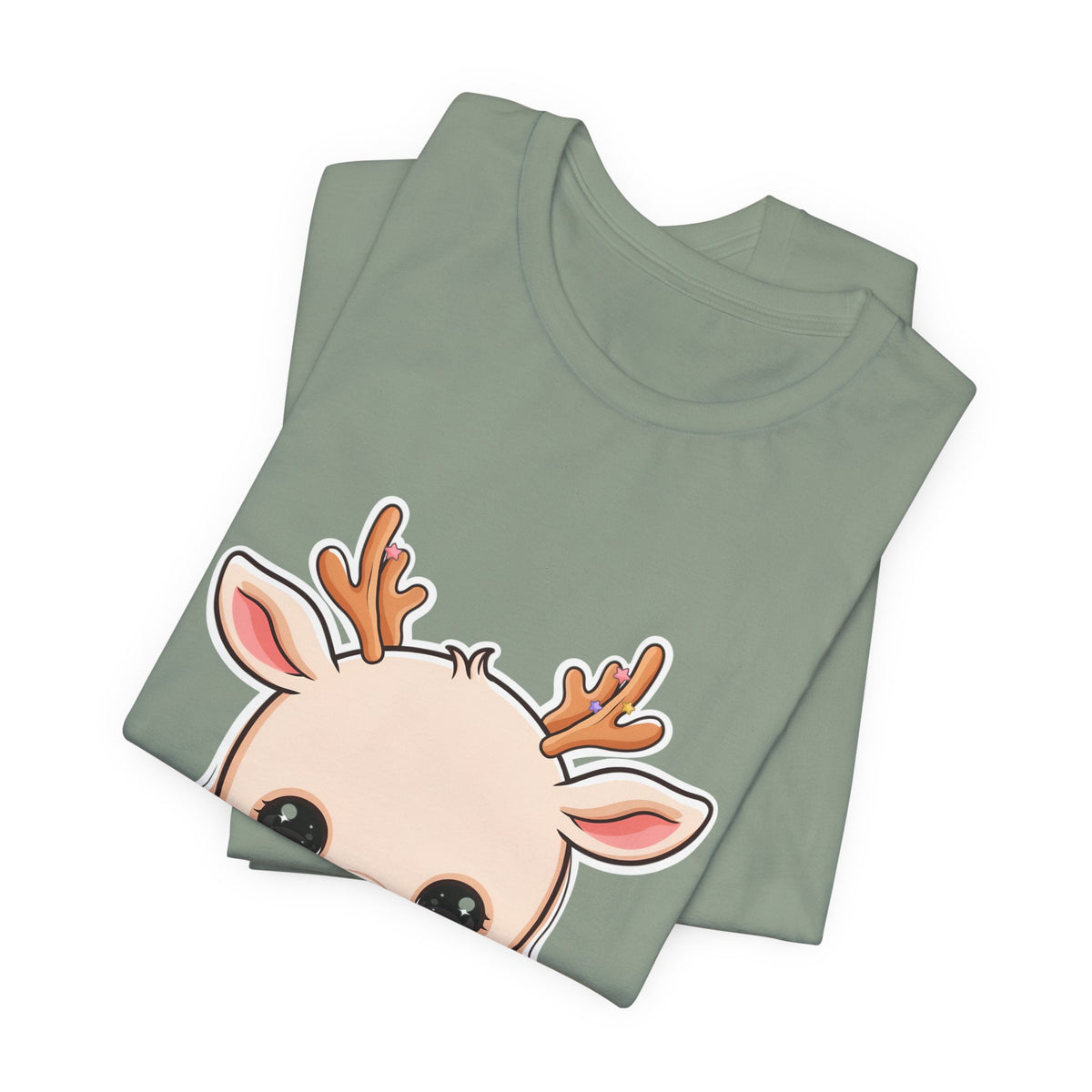 Kawaii Reindeer T-Shirt for Cozy Holiday Errands