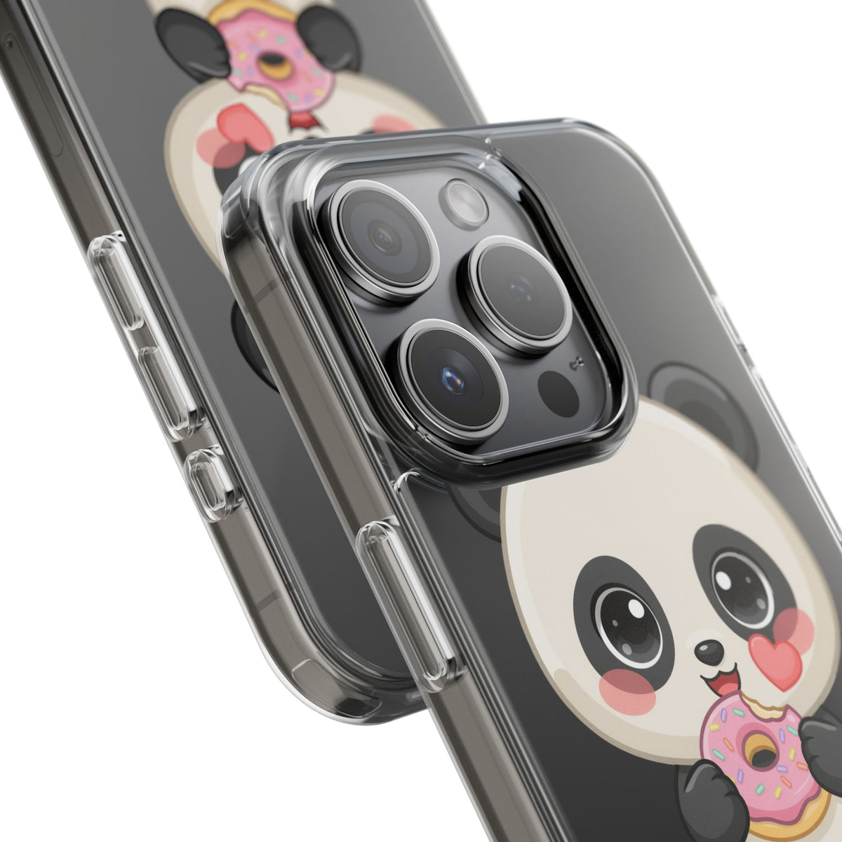 Kawaii Panda Phone Case with Donut