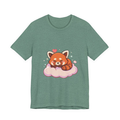 Kawaii Red Panda T-Shirt, Cute Sleeping Animal Tee