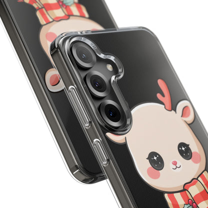 Christmas Reindeer Phone Case, Cute Kawaii Holiday Gift
