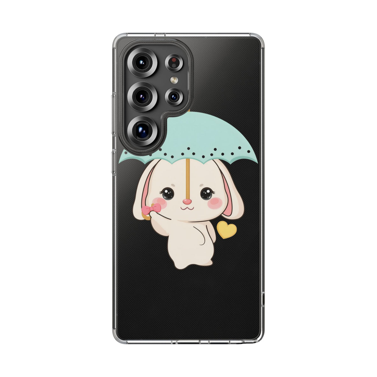 Kawaii Bunny Phone Case with Umbrella | Cute Clear Case