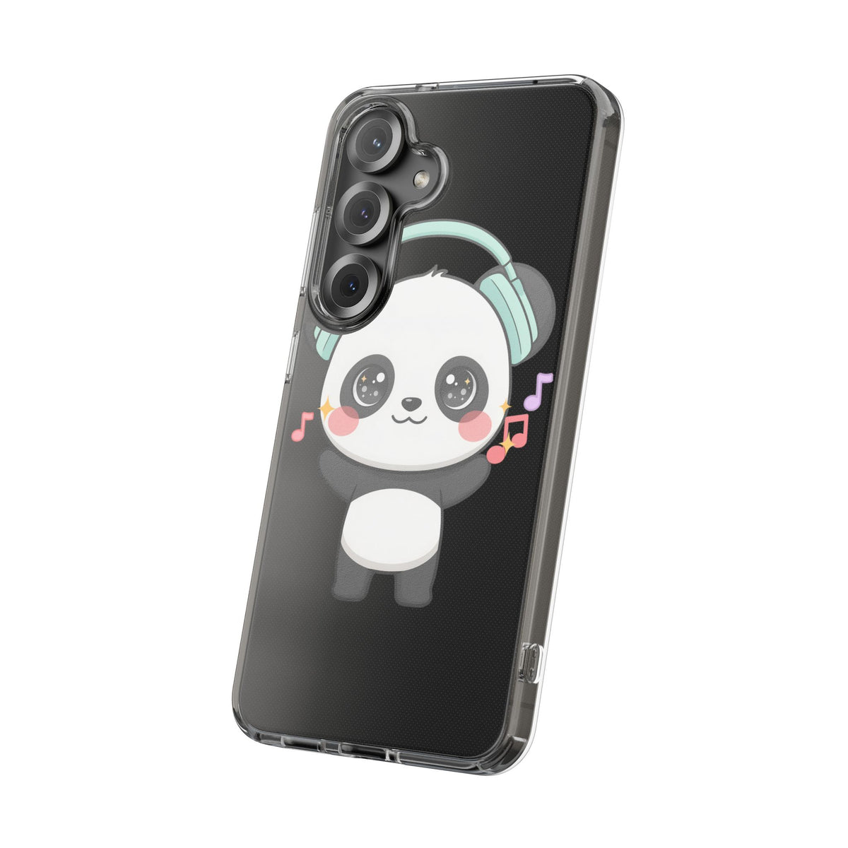 Kawaii Panda Phone Case with Headphones