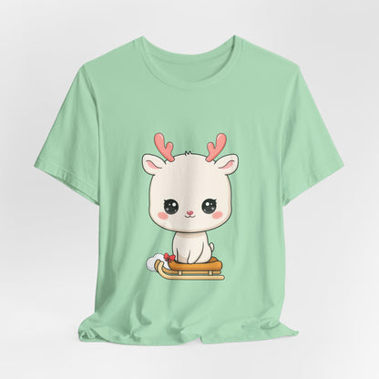 Kawaii Reindeer T-Shirt for Cozy Winter Days