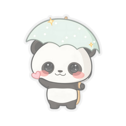 Kawaii Panda Umbrella Sticker for Cute Rainy Day Decor