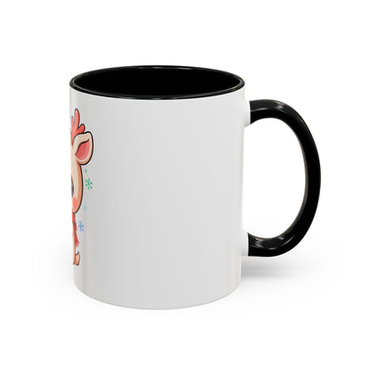 Christmas Reindeer Accent Coffee Mug for Cozy Holiday Mornings