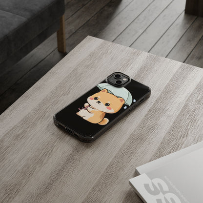 Shiba Inu Phone Case, Kawaii Rainy Day Pup