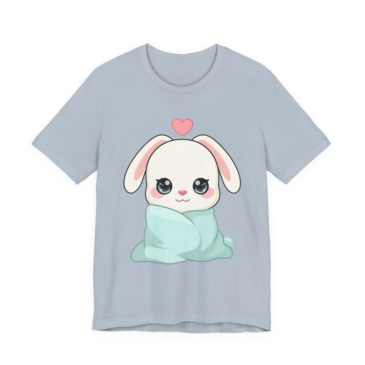 Cozy Bunny T-Shirt, Kawaii Blanket Bunny Tee