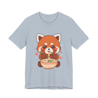 Kawaii Red Panda Ramen T-Shirt for Cozy Foodie Style