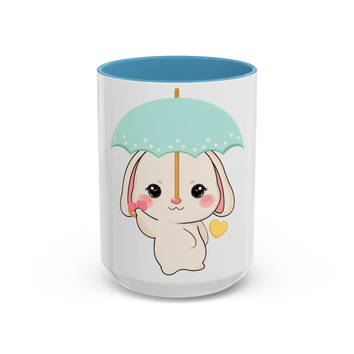 Kawaii Bunny Accent Coffee Mug for a Cheerful Desk