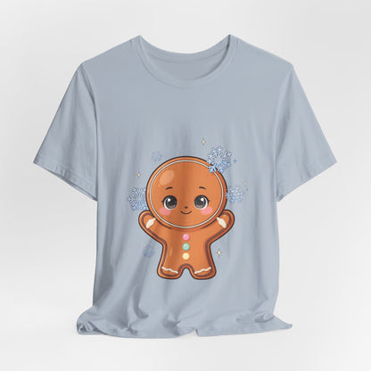Kawaii Gingerbread Man T-Shirt for a Cozy Christmas Mood