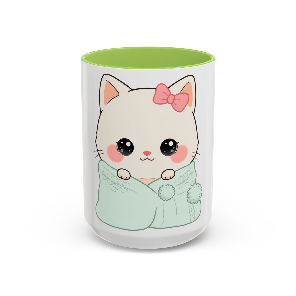 Cozy Cat Accent Mug for Kawaii Cat Lovers