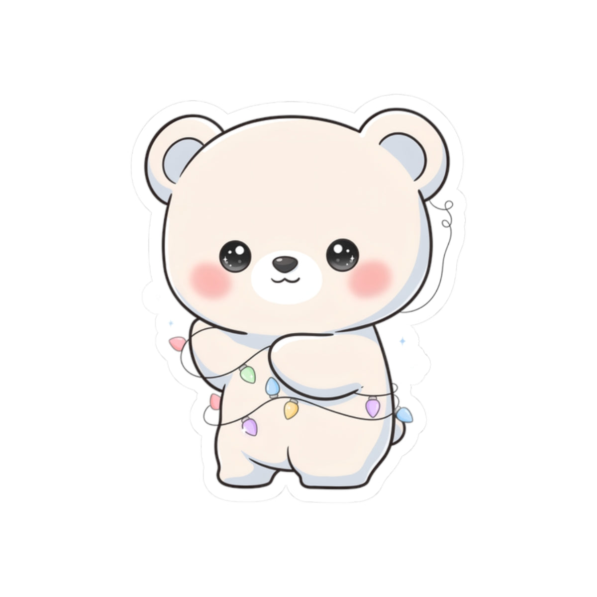 Kawaii Polar Bear Sticker for Cozy Desk Decor