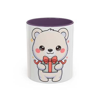 Kawaii Polar Bear Mug, Cute Gift Accent Coffee Mug
