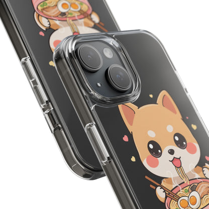 Kawaii Shiba Inu Ramen Clear Impact-Resistant Case